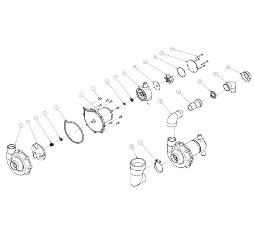 Lipseal  slijtplaat  O-ring & schroeven