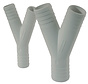 Kunststof 3-weg slangconnector   Diamter 25x25x38mm  wit