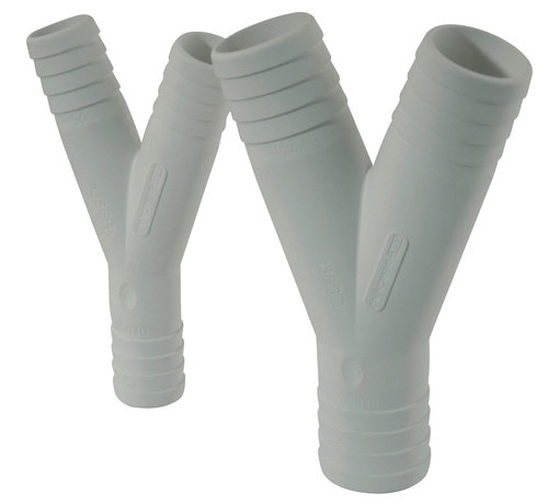 Allpa  Kunststof 3-weg slangconnector   Diamter 25x25x25mm  wit