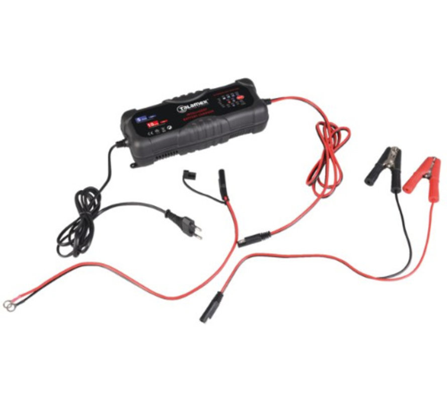Talamex Acculader Smart automatisch 10A 12V en 5A 24V, voeding 12V