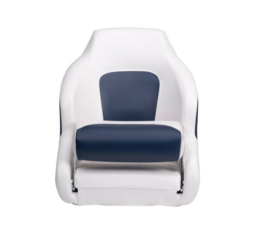 Talamex Bootstoel Captain Deluxe Duo Flip Up marine blauw / wit
