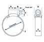 Slangenklem rvs 8-12 mm bandbreedte 9 mm