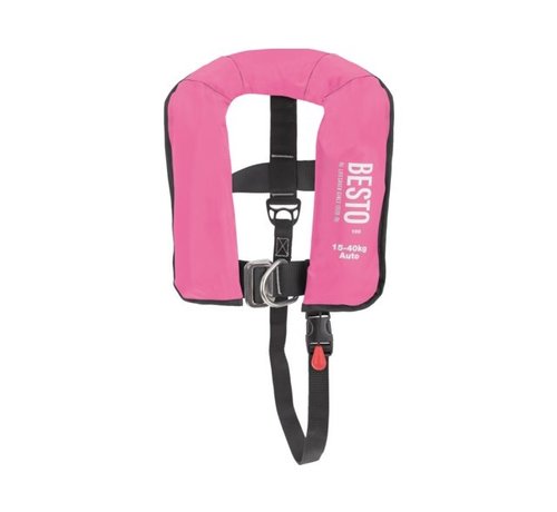 Automatische Reddingsvest Roze Junior 15-40kg