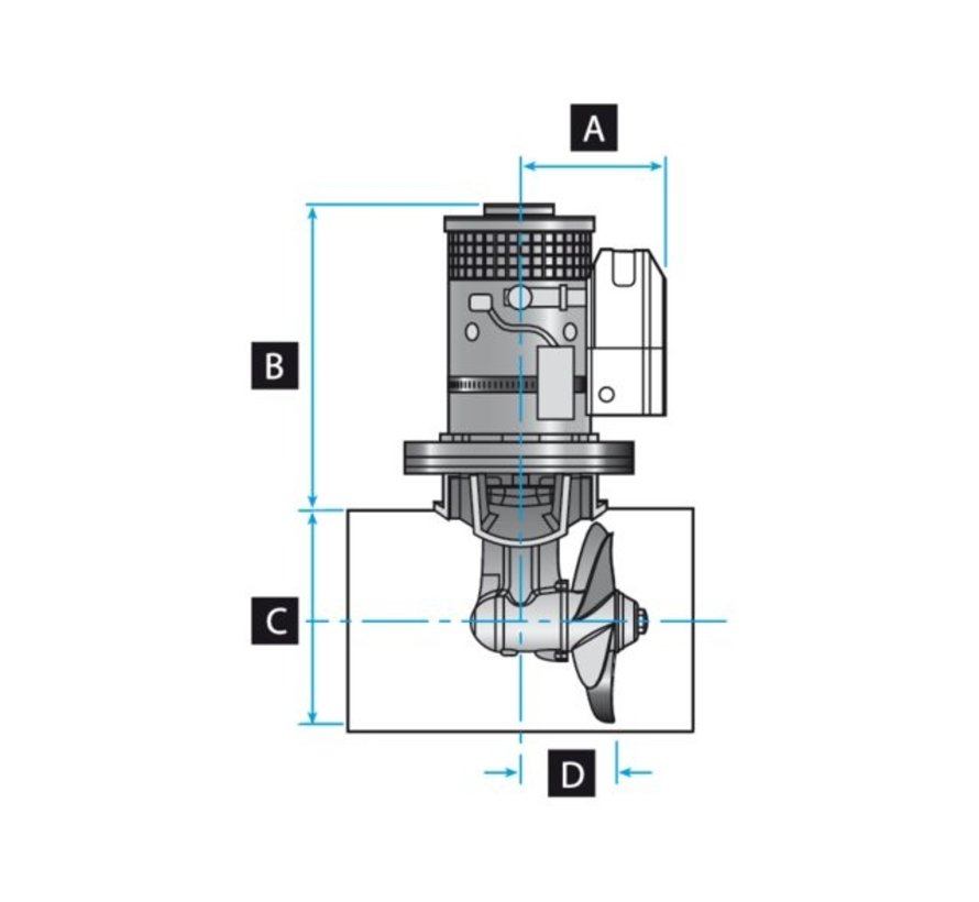 Lewmar Boegschroef 2.0kw 12V  140TT2.0