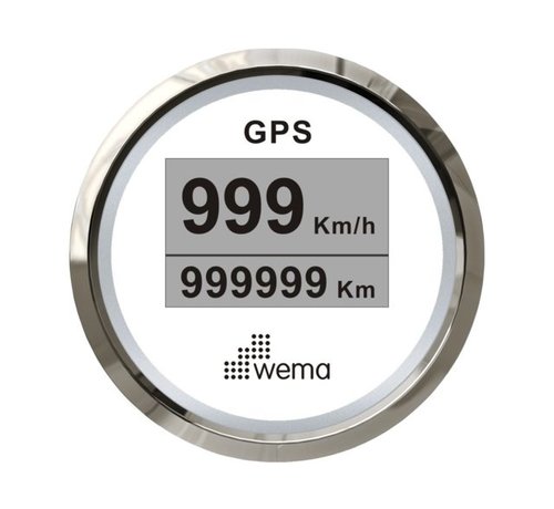 Wema Silver serie GPS speedometer digitaal 52mm wit