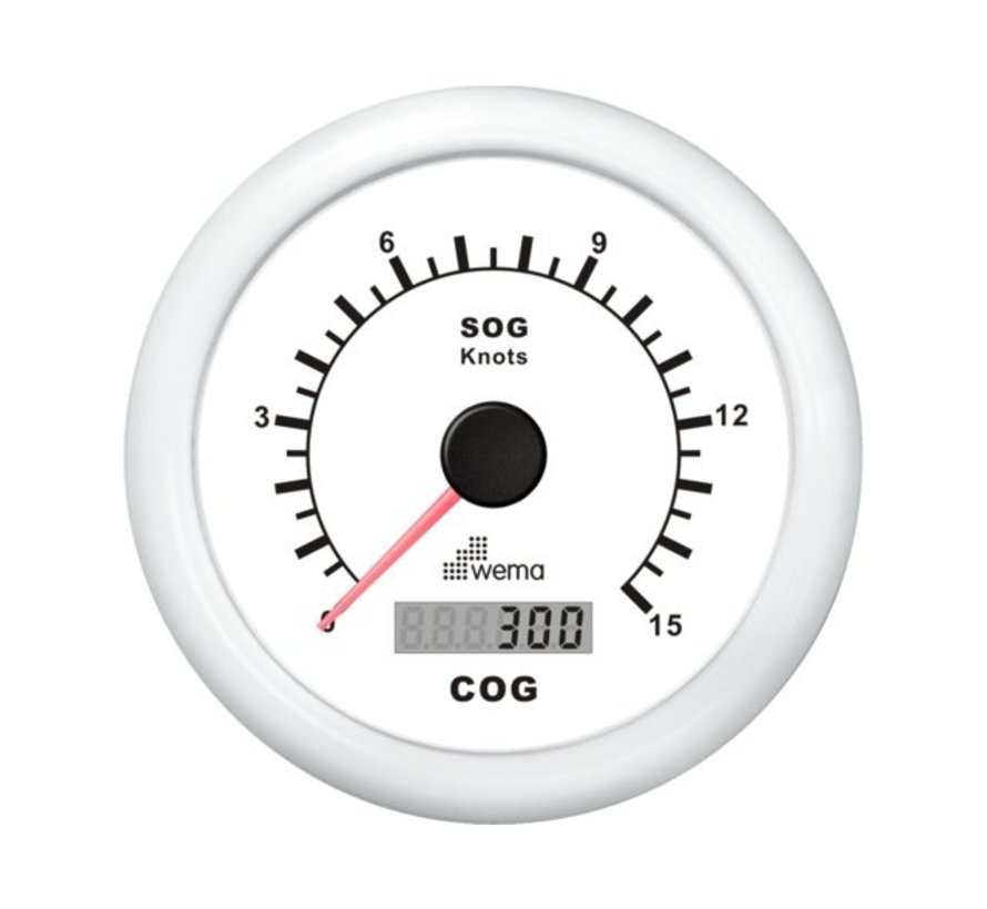 GPS speedometer 0-15 kn wit incl. antenne