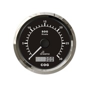 Wema Silver serie GPS speedometer 0-30 kn zwart incl. antenne