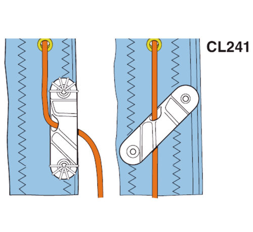 Clamcleat CL241 Racing sail line (bb) racing aluminium 3-6mm