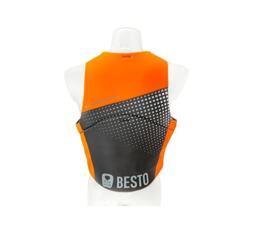 Besto Neopreen 50N  Zwart/Grijs/Oranje