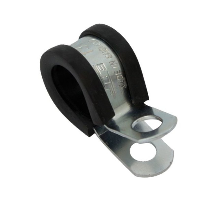 RVS P-clips met rubber voor koperleiding (4st)