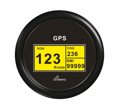 Wema GPS speedometer digitaal zwart of wit ,  Wema