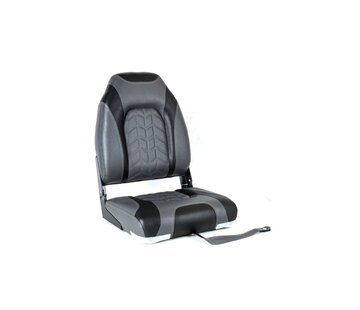 TM Bootstoel High Back Folding Boat Seat Black/Charcoal
