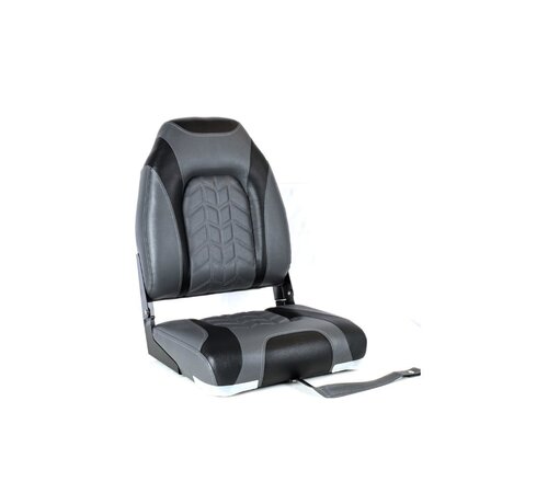 TM TM Bootstoel High Back Folding Boat Seat | Black/Charcoal
