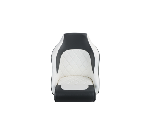 Titan Marine Bootstoel Sport Flip Up Boat Seat White/Charcoal