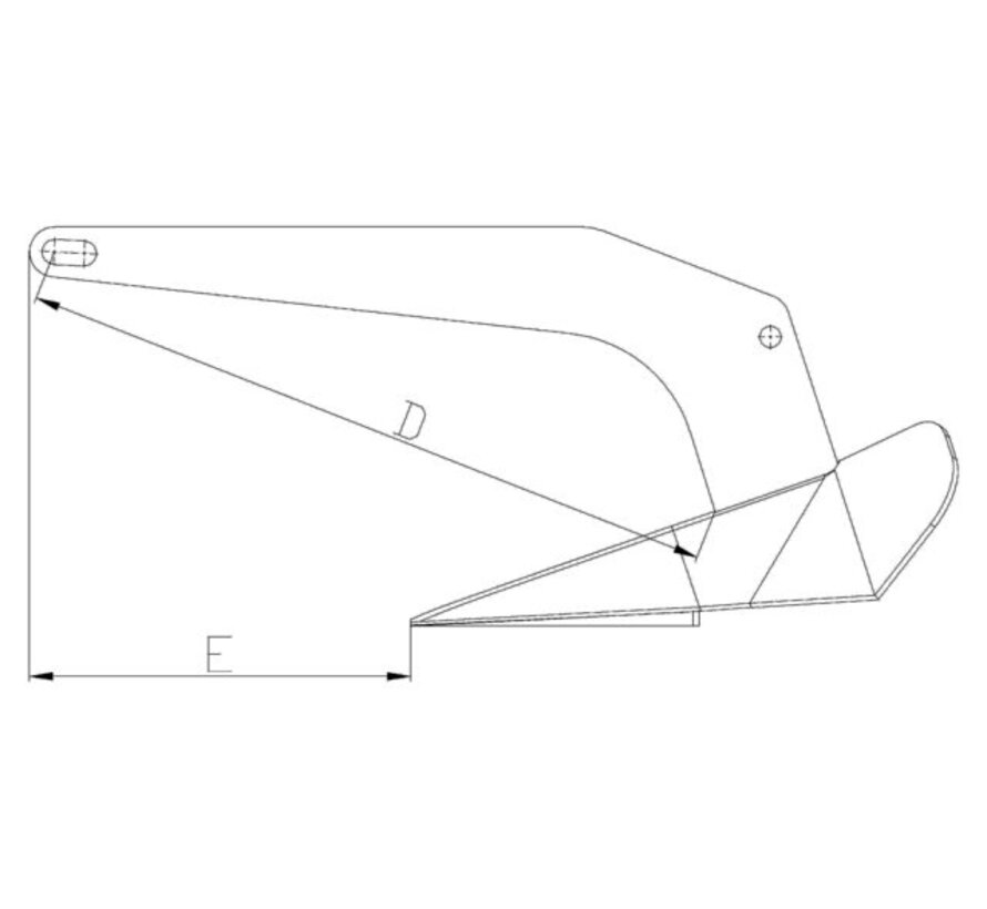 DC anker Gegalvaniseerd 10kg/22lb