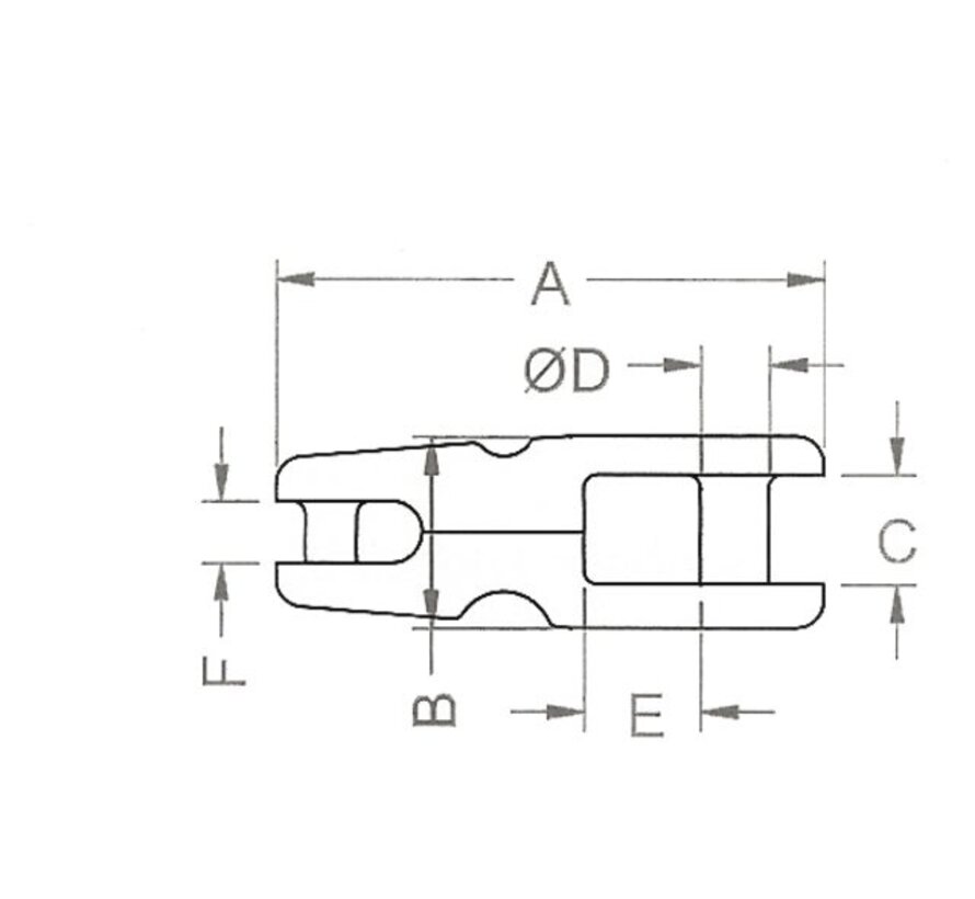 Ankerkettingverbinder rvs 6-8mm