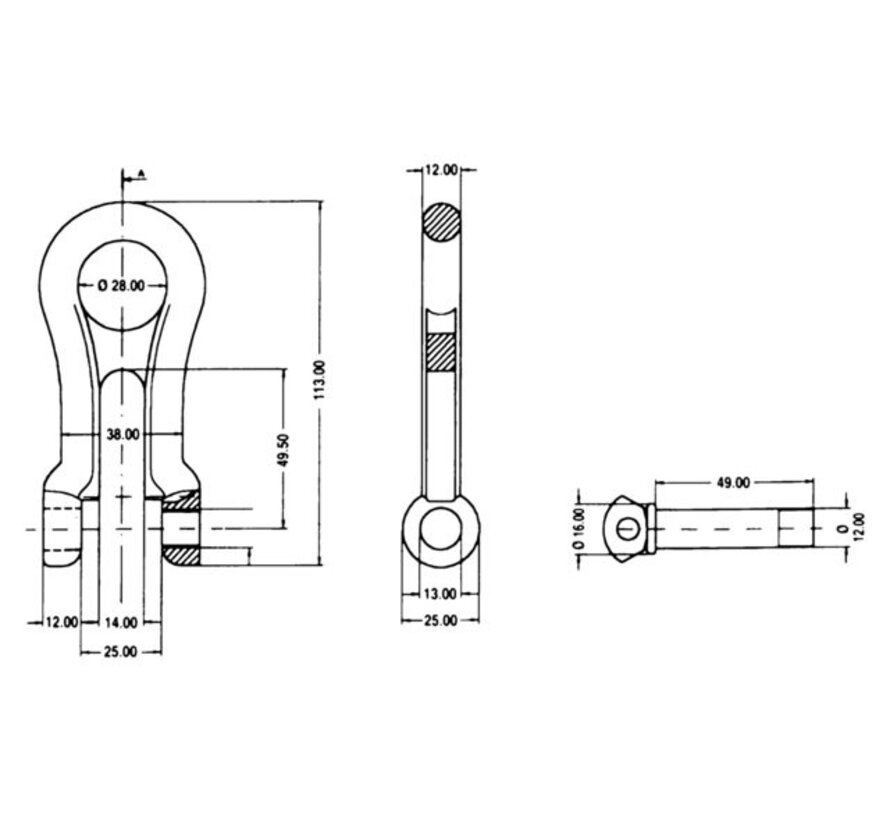 Ketting grippe RVS 10-12mm