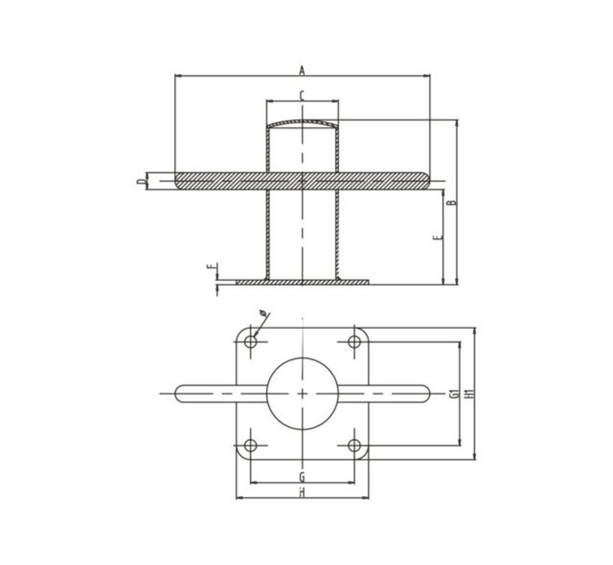 Bolder RVS316 Ø 50mm