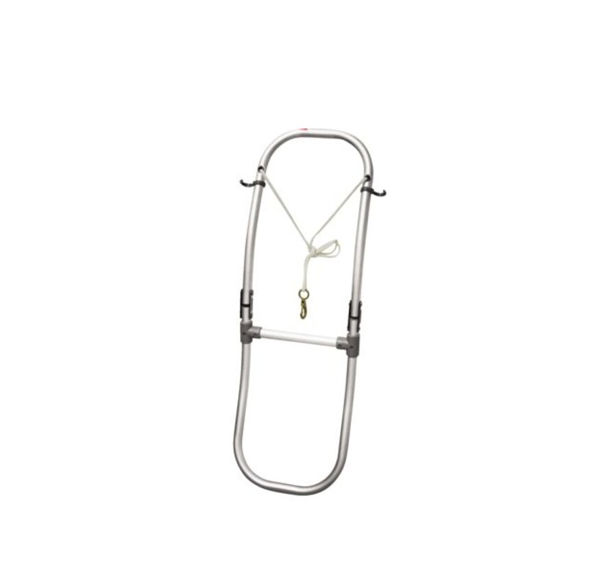 Zwemtrap aluminium voor opblaasboot 2 Treden