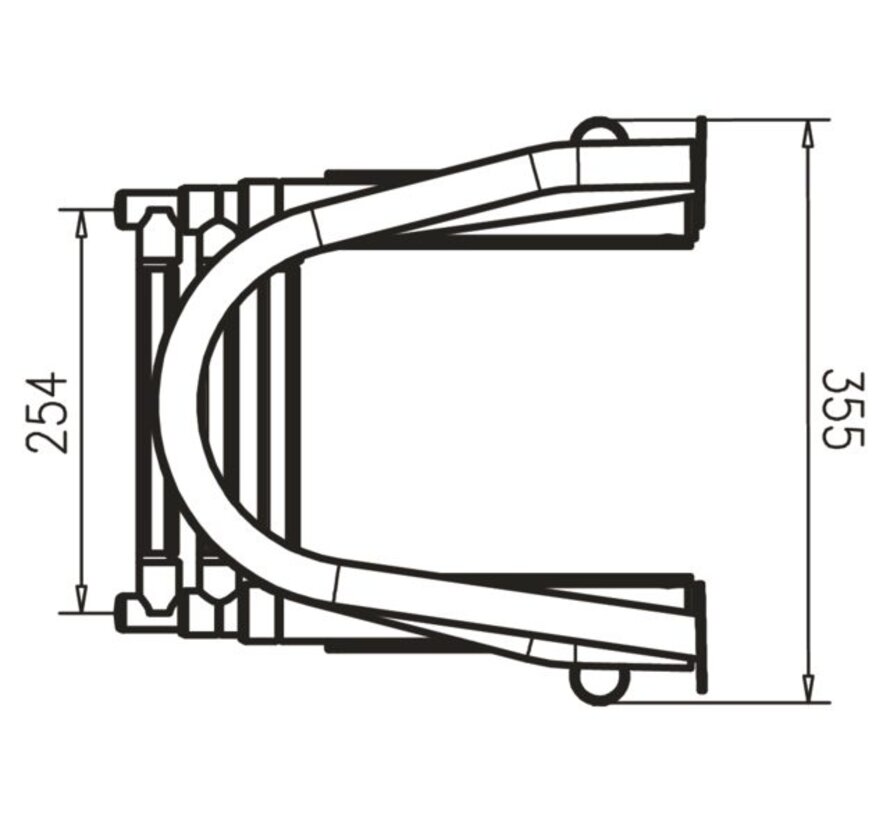 Zwemtrap telescopisch en opklapbaar met handgrepen 3 treden RVS