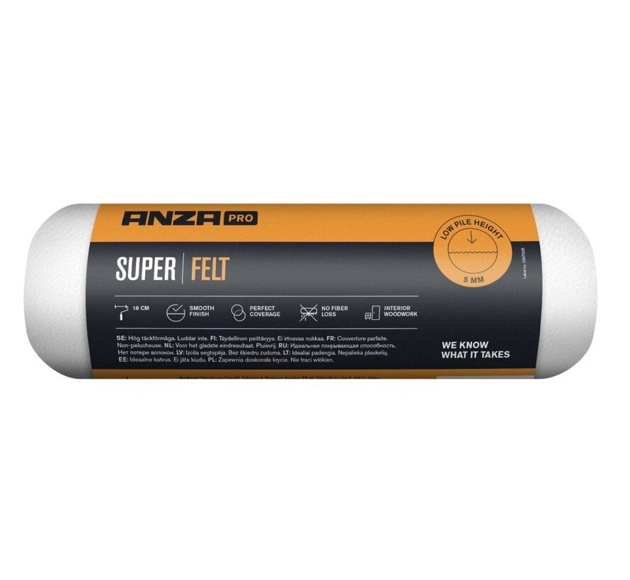 Anza Pro Super Felt - Viltroller | 10 cm