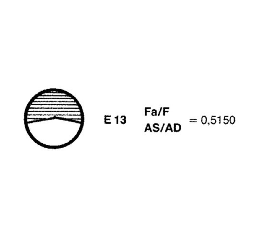 Radice 3-blads bronzen scheepsschroef type E13  14x08  asgat Diameter 25mm  conus 1:10  rechts