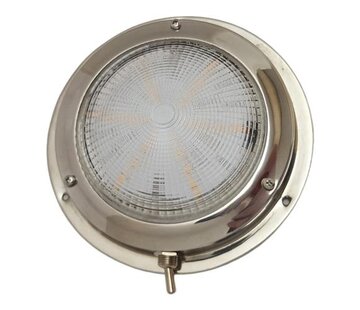 Aspius Plafonnière opbouw rvs304 12V warm wit 102mm LED