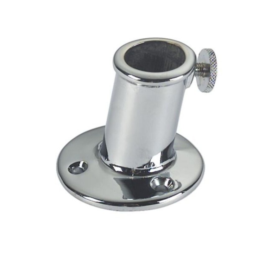 Vlaggenstokhouder messing verchroomd 16mm
