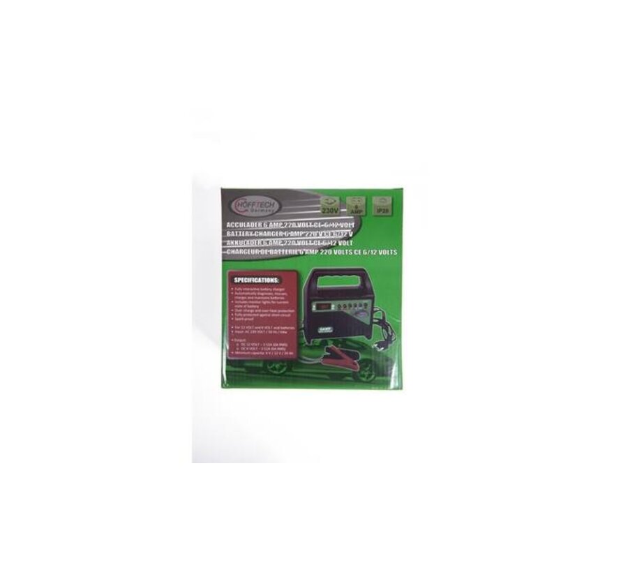 Acculader 6/12 volt  6 ampere