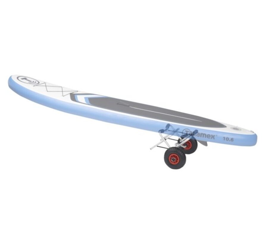 Talamex Opvouwbare Transportkar trolley voor SUP, Kajak en Kano – Aluminium Trolley met 75kg Draagkracht en 28cm Banden