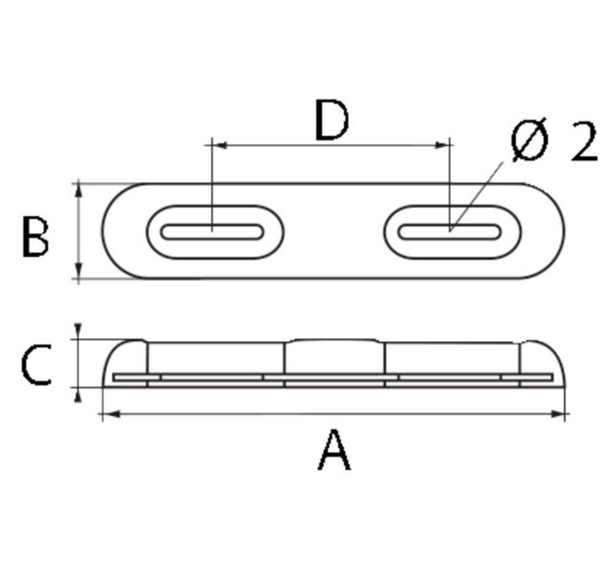 Talamex romp anode zink opschroefbaar
