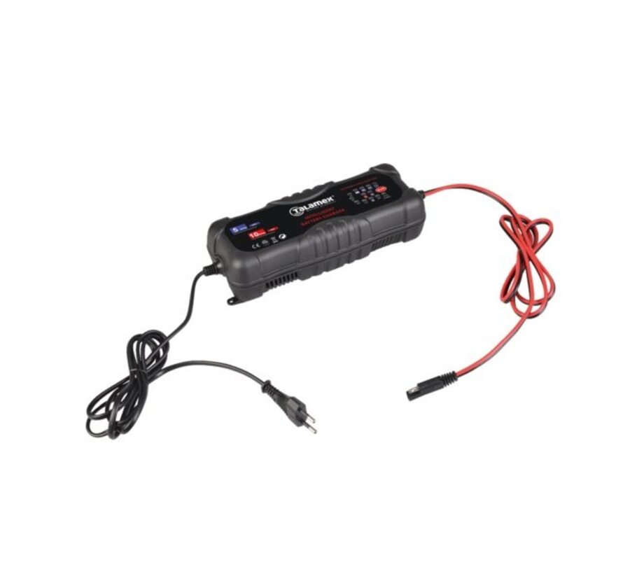 Talamex Acculader Smart automatisch 10A 12V en 5A 24V, voeding 12V