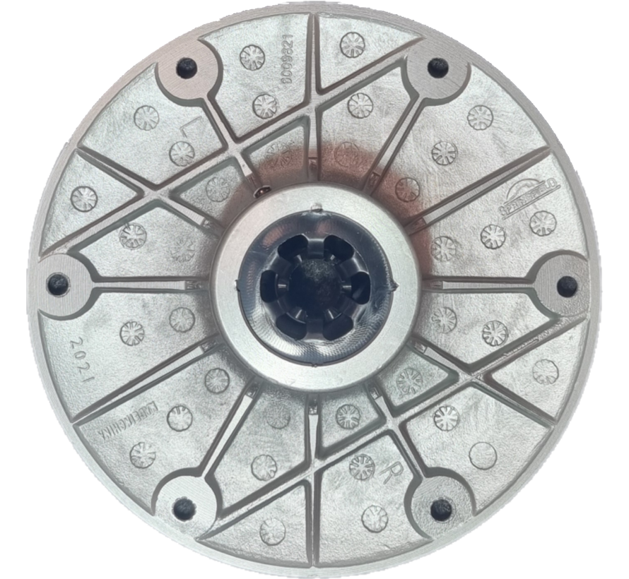 Allpa inbouwvoet Plug-In aluminium voetplaat voor (gasgeveerde) stoelpoot