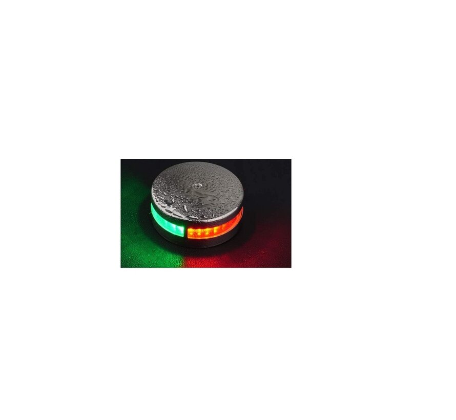 Bicolor navigatieverlichting RVS opbouw rond