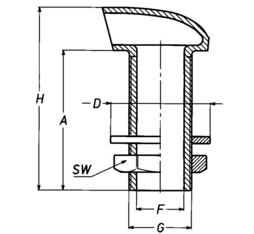 Messing-verchroomde ontluchtingsnippels  1/2 " tank ontluchting