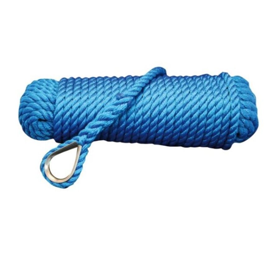 Talamex Superlene Ankerlijn polypropyleen 3 strengs Blauw