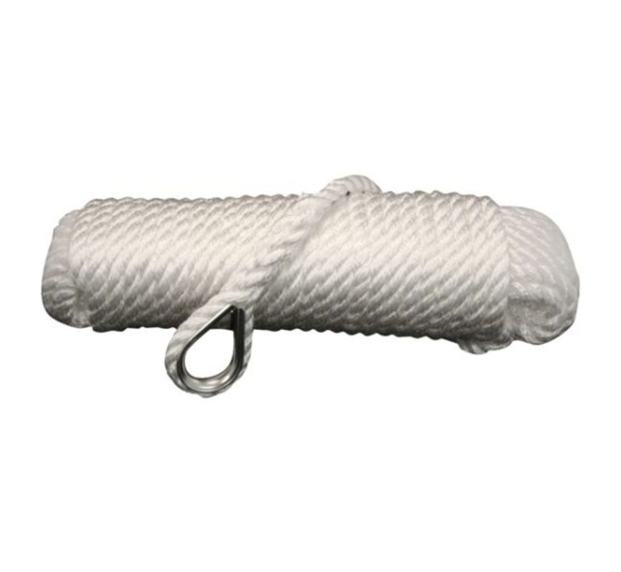 Talamex Superlene Ankerlijn polypropyleen 3 strengs Wit