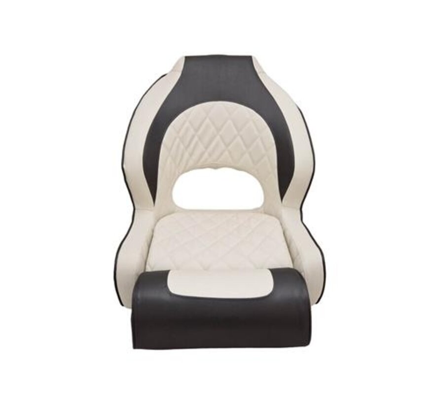 Hollex Stuurstoel Diamond Moon Flip-Up bootstoel wit / antraciet