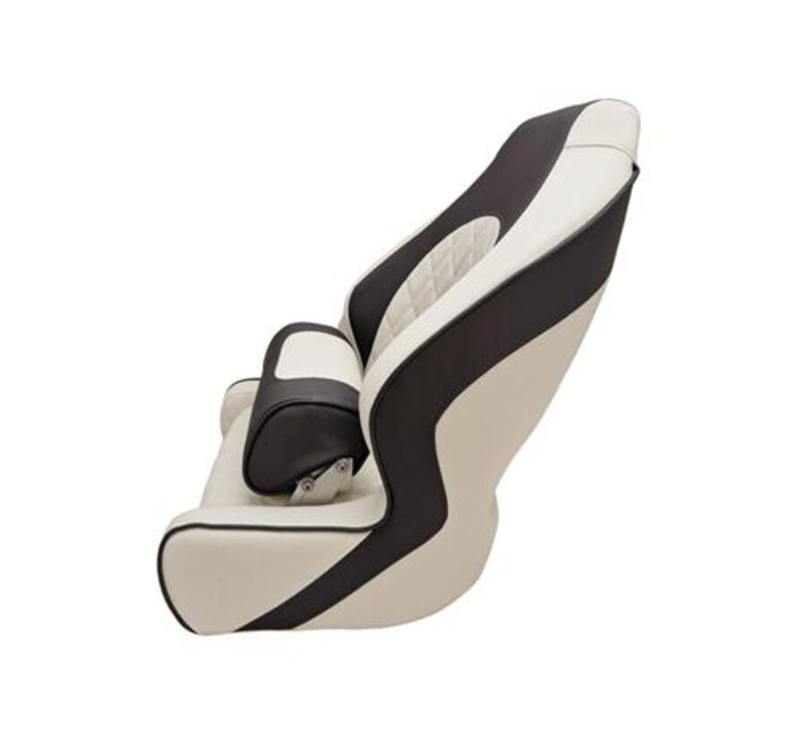 Hollex Stuurstoel Diamond Moon Flip-Up bootstoel wit / antraciet