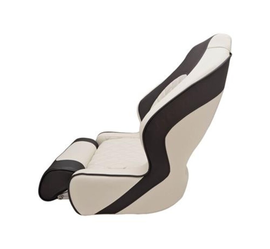 Hollex Stuurstoel Diamond Moon Flip-Up bootstoel wit / antraciet