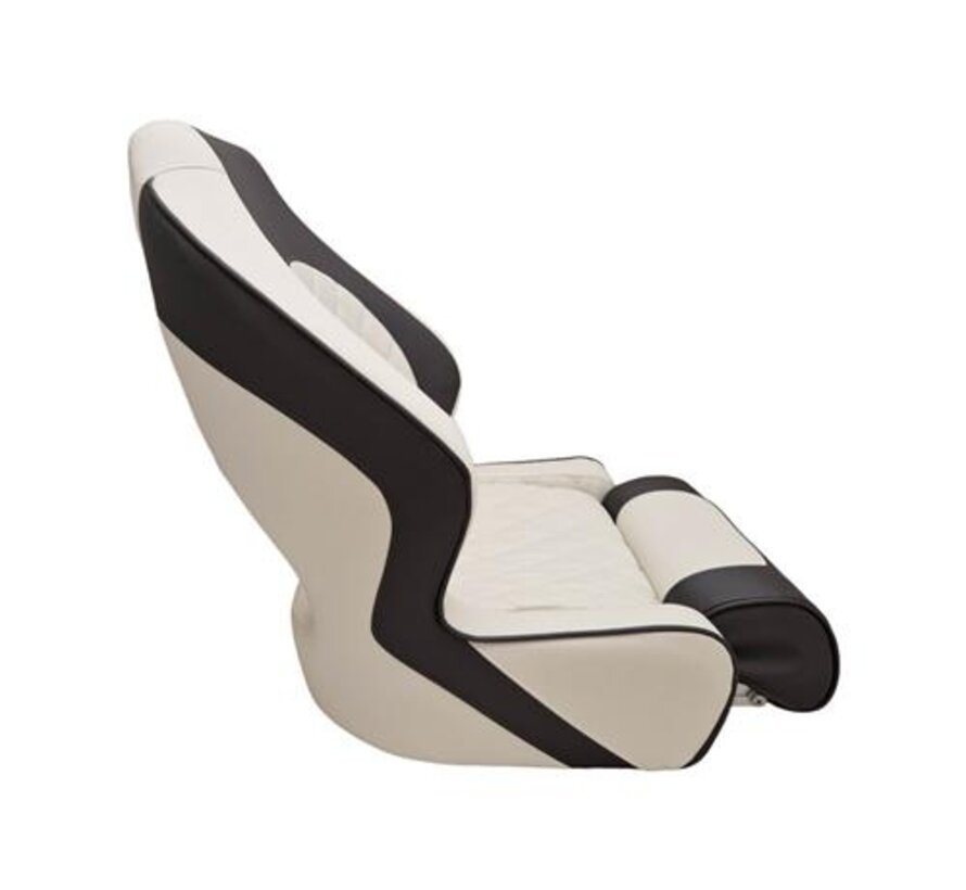 Hollex Stuurstoel Diamond Moon Flip-Up bootstoel wit / antraciet