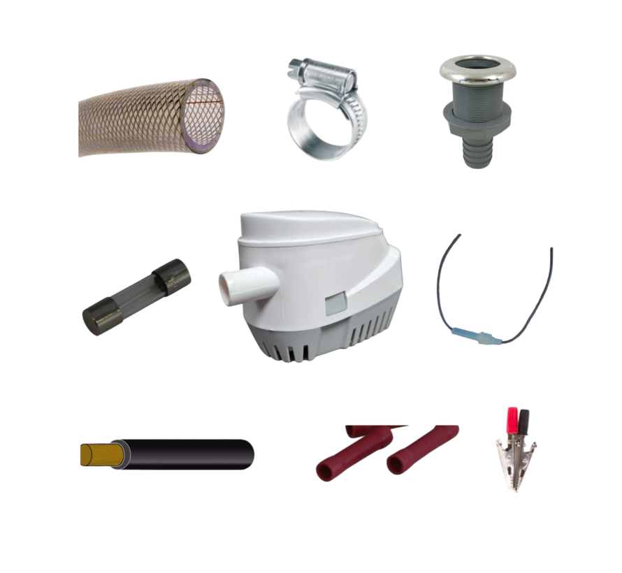 Bilgepomp Automatisch 12V - Complete set