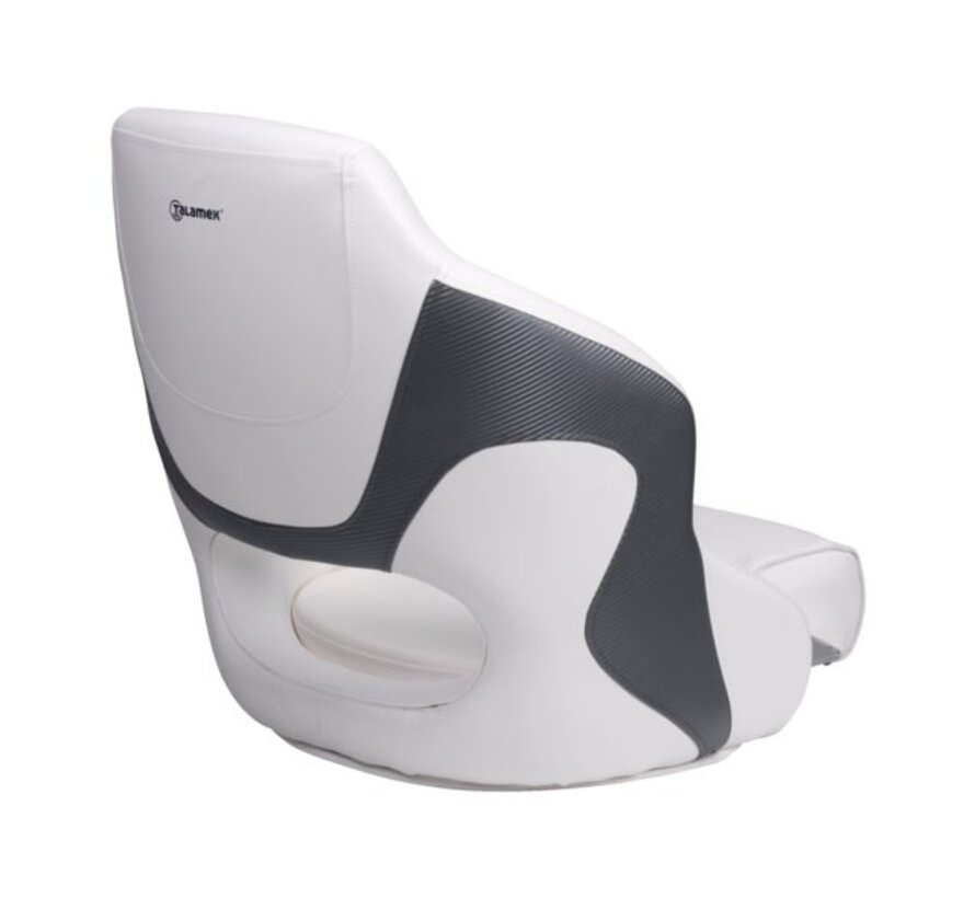 Talamex Bootstoel Captain Deluxe Duo Flip Up grijs / wit
