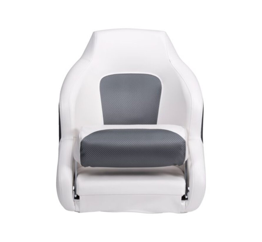 Talamex Bootstoel Captain Deluxe Duo Flip Up grijs / wit
