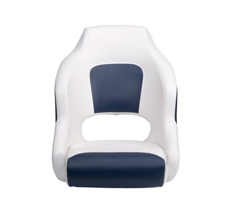 Talamex Bootstoel Captain Deluxe Duo Flip Up marine blauw / wit