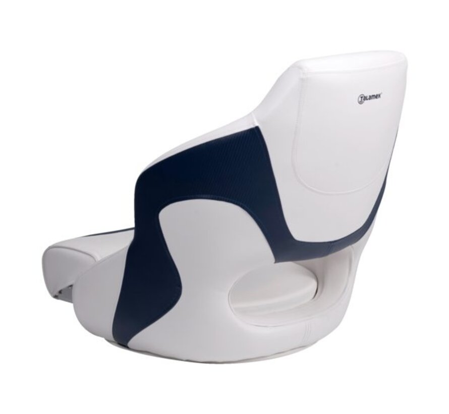 Talamex Bootstoel Captain Deluxe Duo Flip Up marine blauw / wit