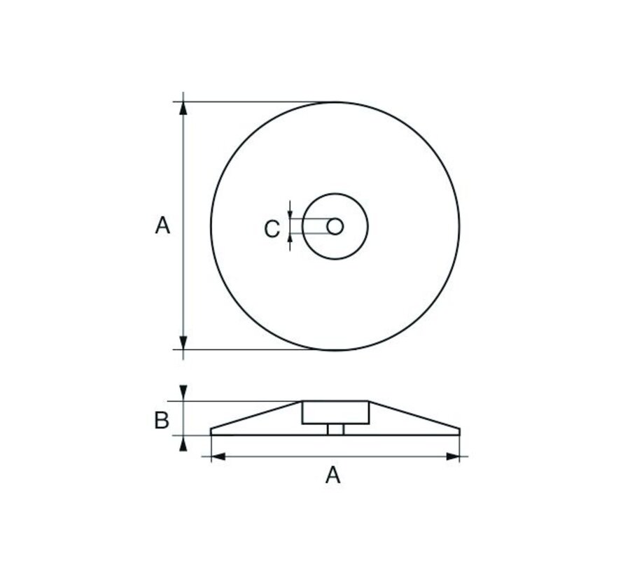 Talamex Ronde anode zink roerblad anode