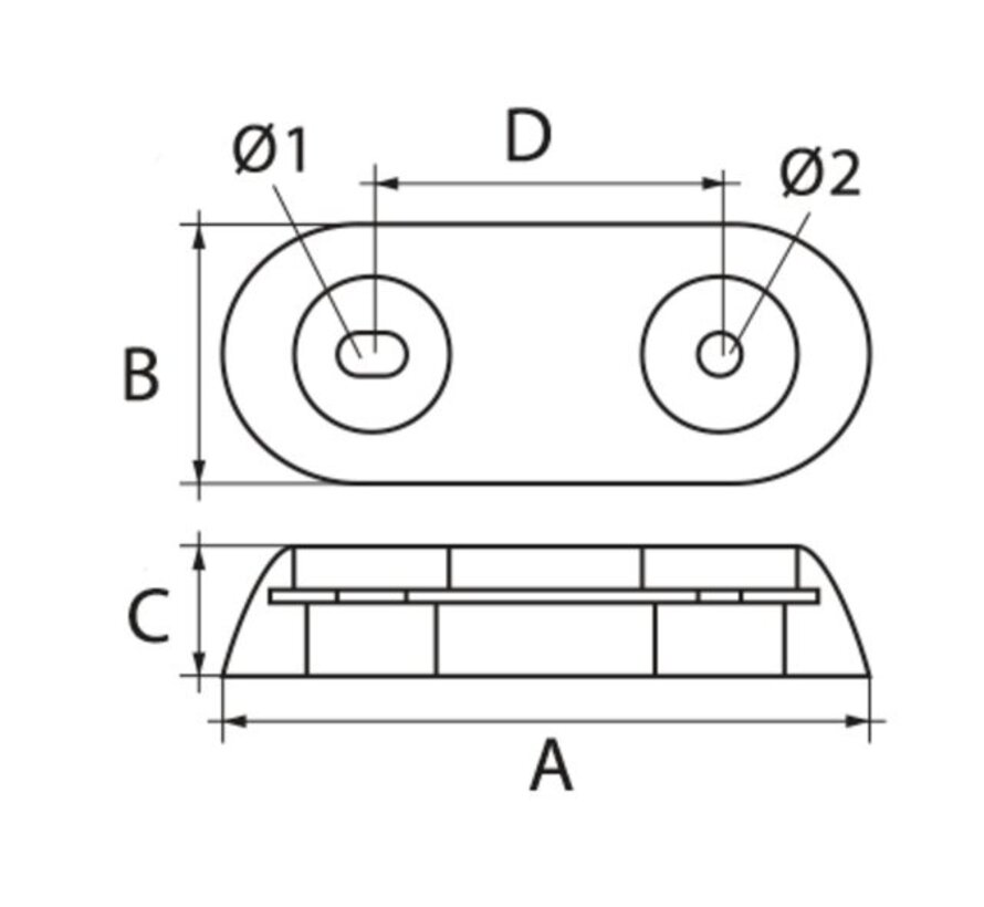 Talamex Romp Anode Zink type Vetus opschroefbaar
