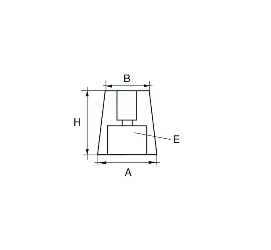 Talamex Schroefas anode Zink 6 kant