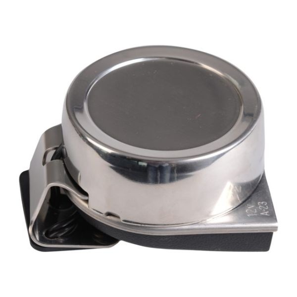 FARBIN 12V Marine Horn, Single Stainless Steel Trumpet, Waterproof Electric Horn for Ships, Boats, Sailboats, Yachts, Trucks, SUVs, Motorhomes, Coaches etc. (12V, Single
